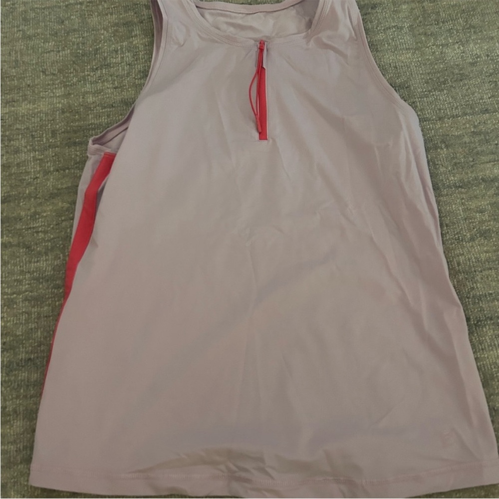 Women's Sleeveless Top - Light Purple and Red
